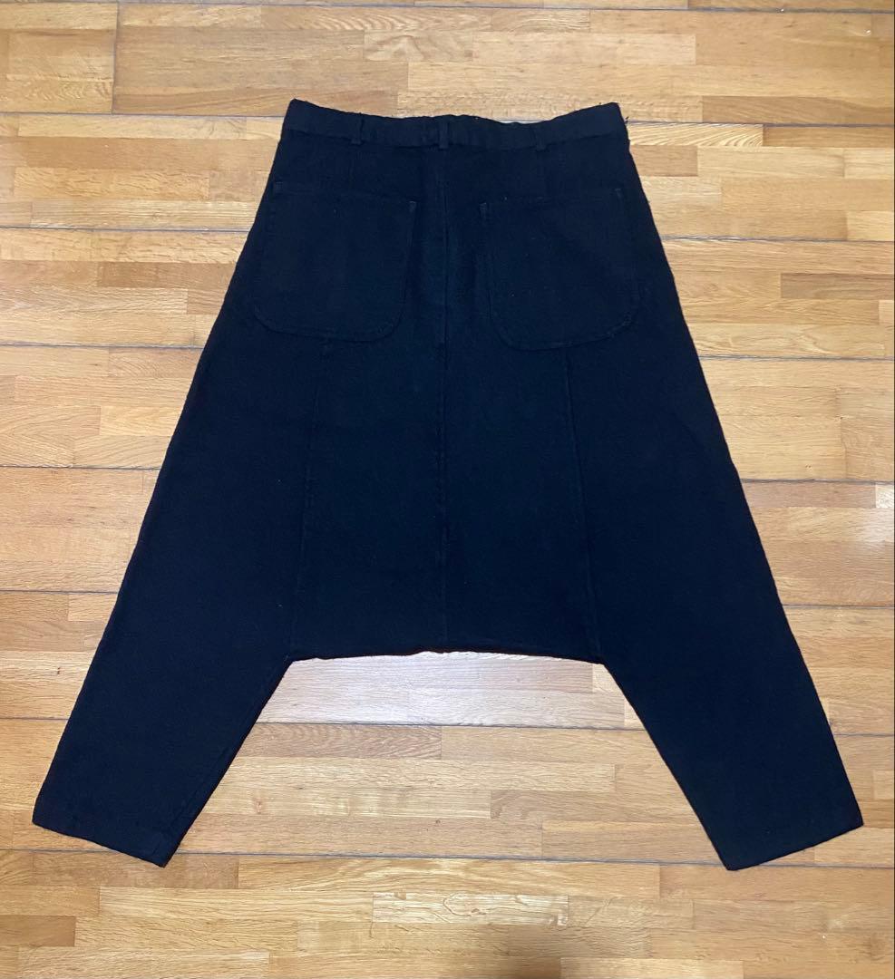 【美品】ブラックコムデギャルソン　サルエルパンツ　ウールギャバ　ペンギン