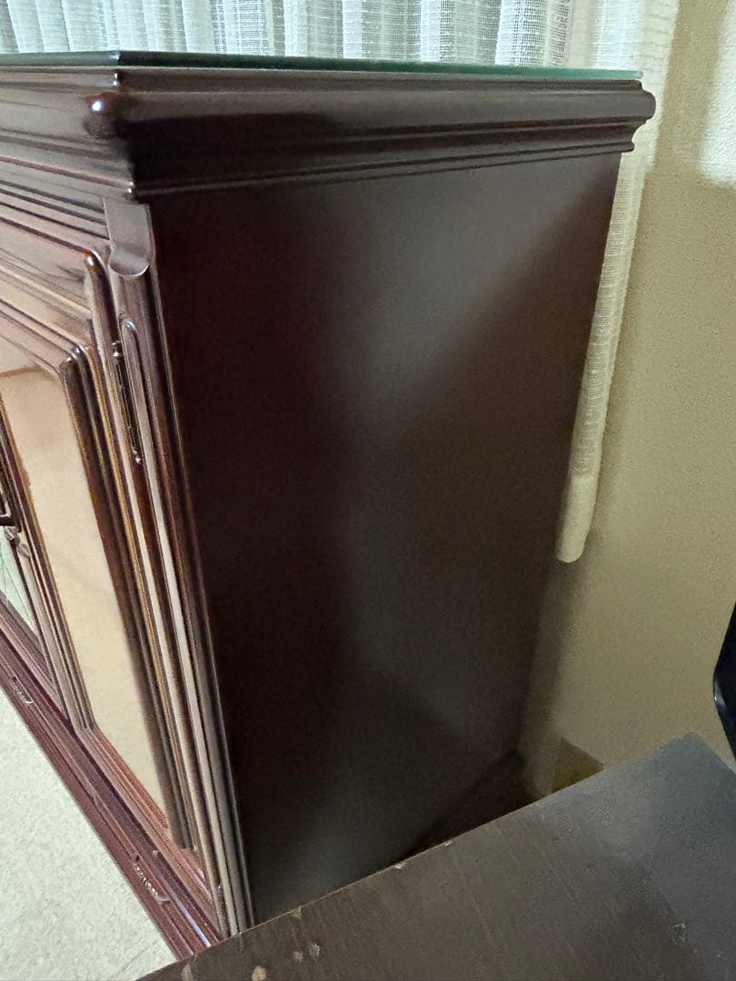 特大サイドボード　大型飾り棚　キャビネット　リビングディスプレイボード　ガラス扉