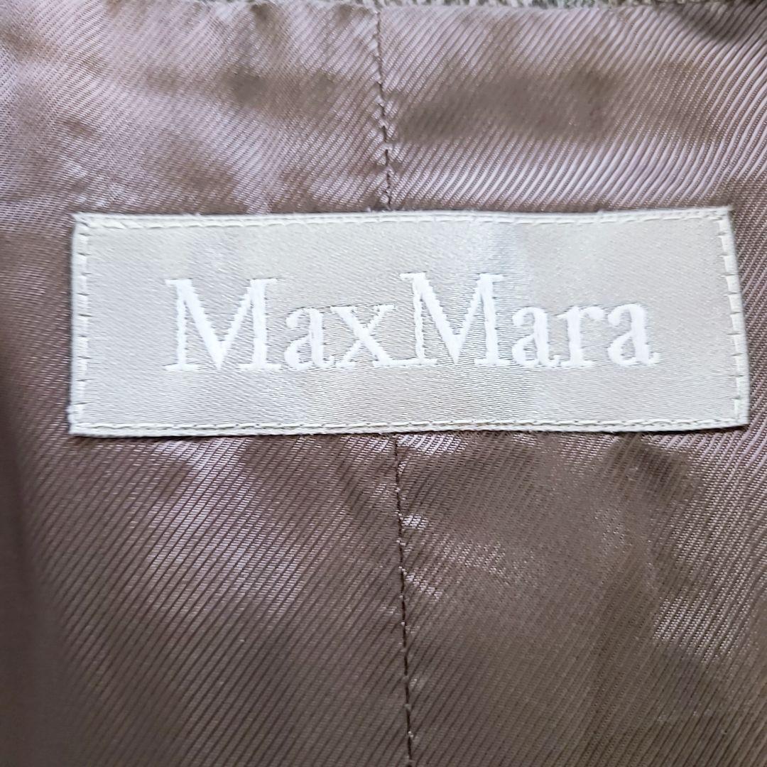 極美品 マックスマーラ XL テーラードジャケット ヘリンボーン 銀タグ