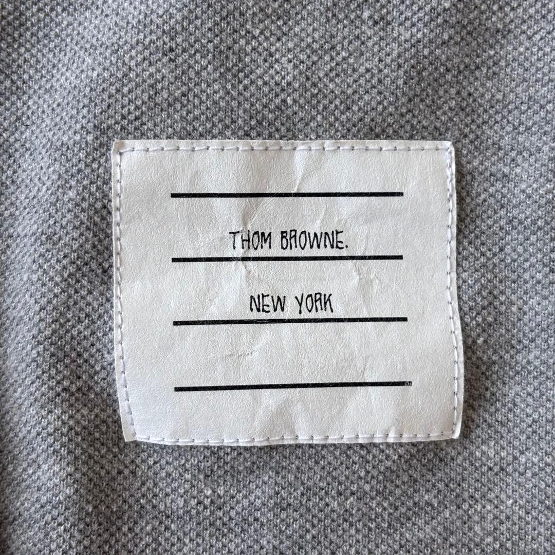 【超希少】トムブラウン トリコロール 半袖ポロシャツ カノコ 3 グレー