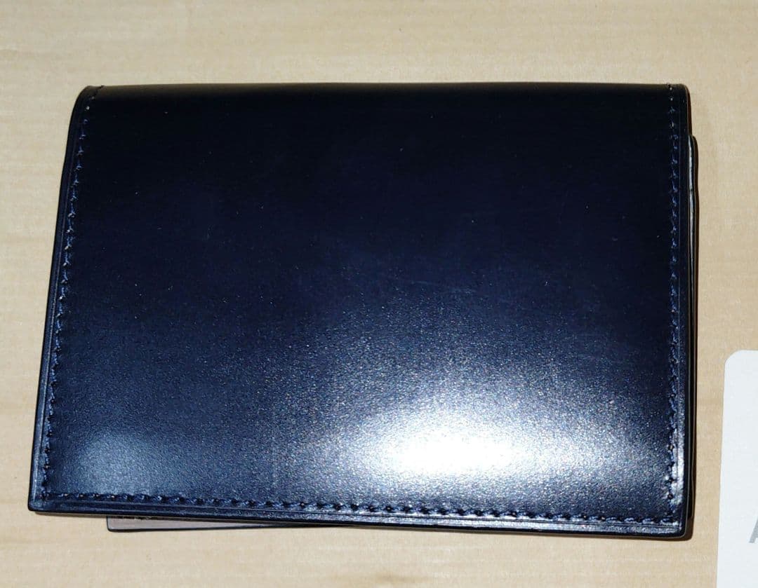BEAMS ネイビー レザー 名刺入れ