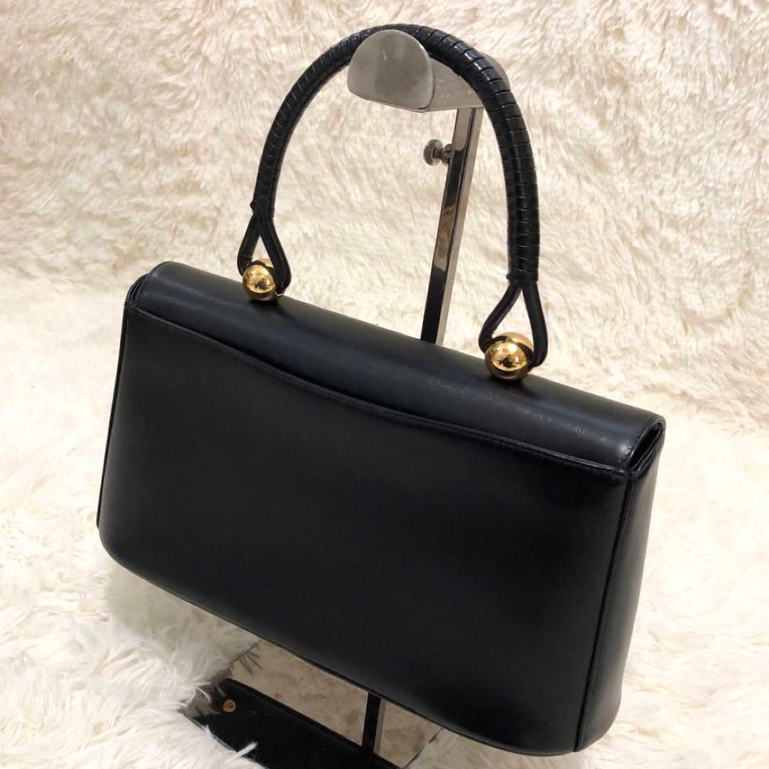 新品同様✨ハマノ ロイヤルモデルハンドバッグ フォーマル　皇室御用達 ブラック