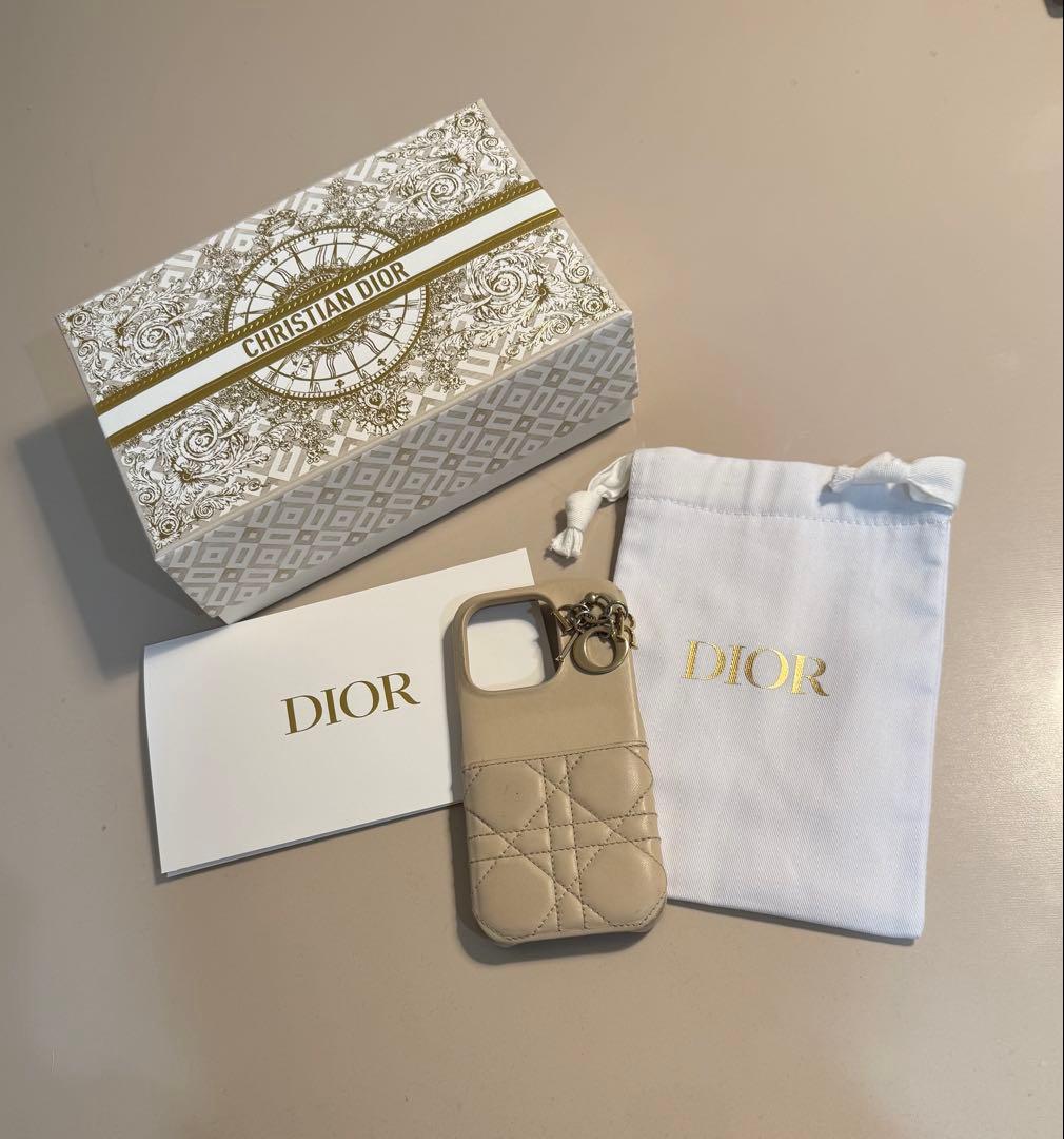 Christian DiorベージュiPhone14Proケース正規品ディオール