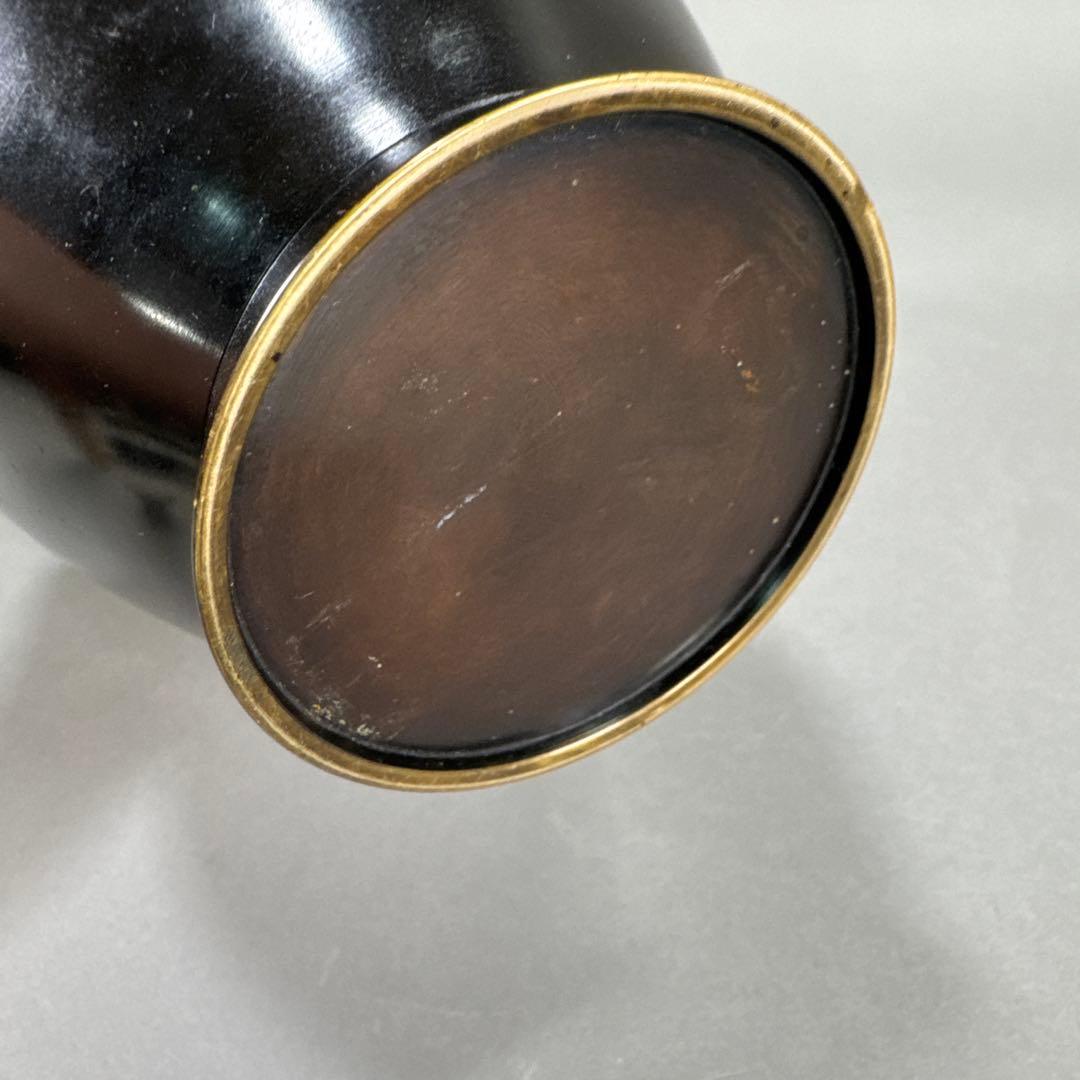 いけばな　池坊 唐銅花瓶 立花　花器　花瓶　華道具高さ:24.5cm