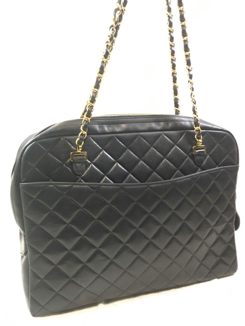 シャネル　ラムスキン　マトラセッセ　チェーン　ショルダーバッグ