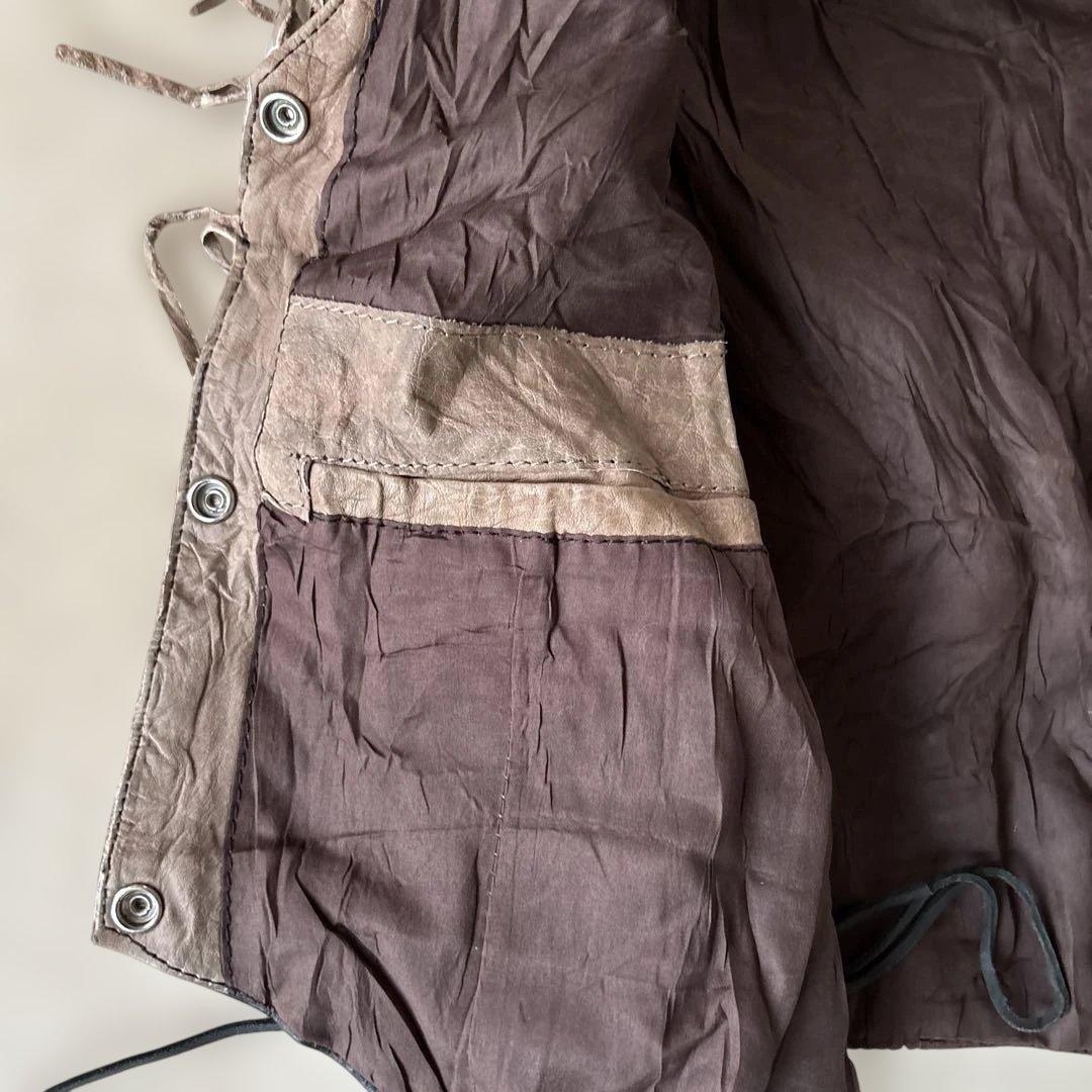 HUDSON LEATHER フリンジ レザージャケットＸＸＬ￼スナップボタン￼