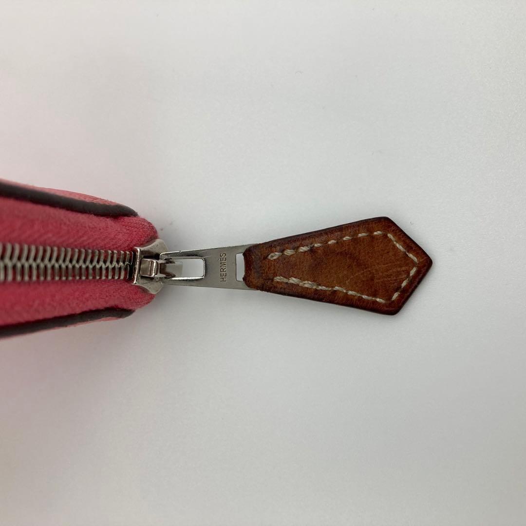 エルメス HERMÈS シルクイン 長財布 ピンク×マルチカラー 箱付き