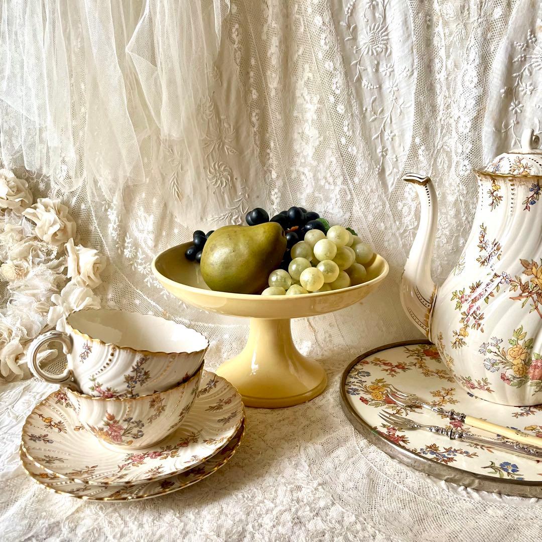 サルグミンヌ　コンポティエ　クリームイエロー　フランスアンティーク