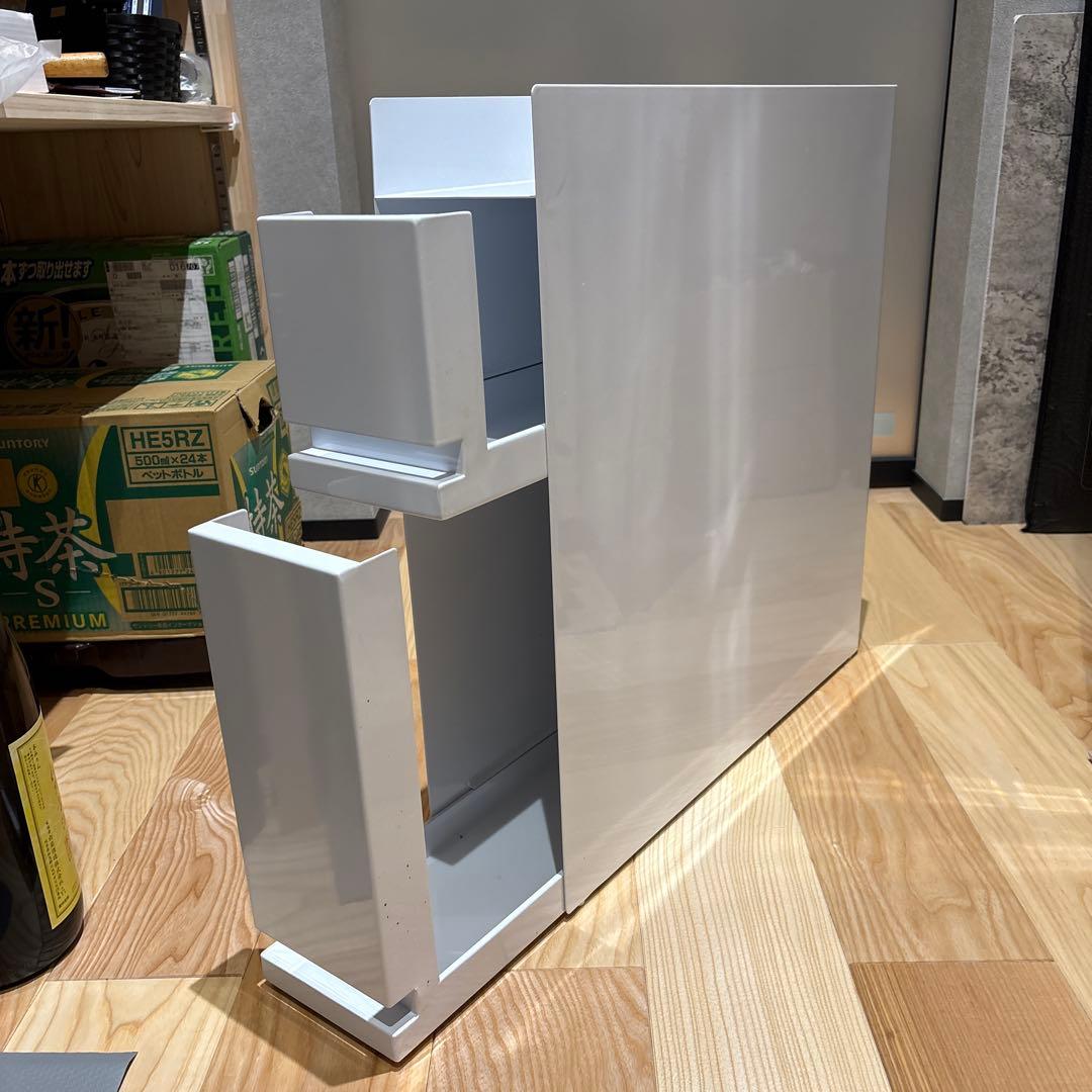 山崎実業 tower 隠せる調味料ラック タワー 2段 ホワイト