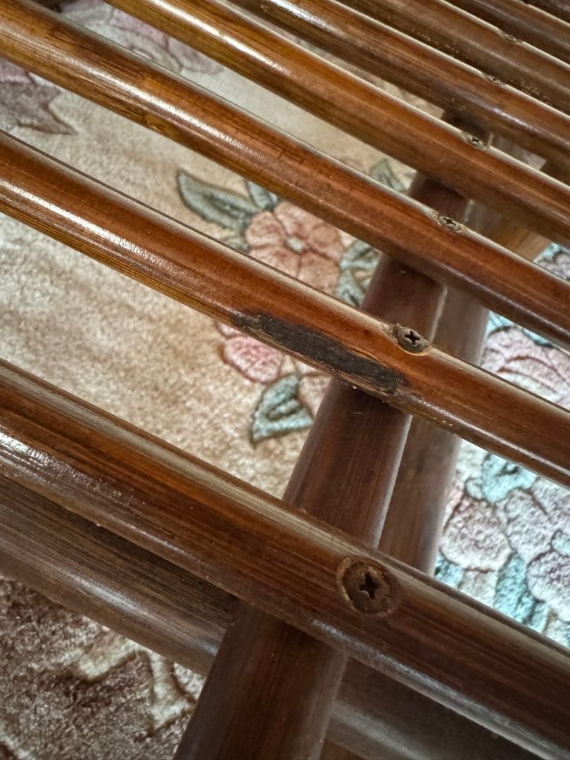 ☆希少☆ ラタン ダブルベッド　昭和レトロ　ヴィンテージ　アンティーク　籐