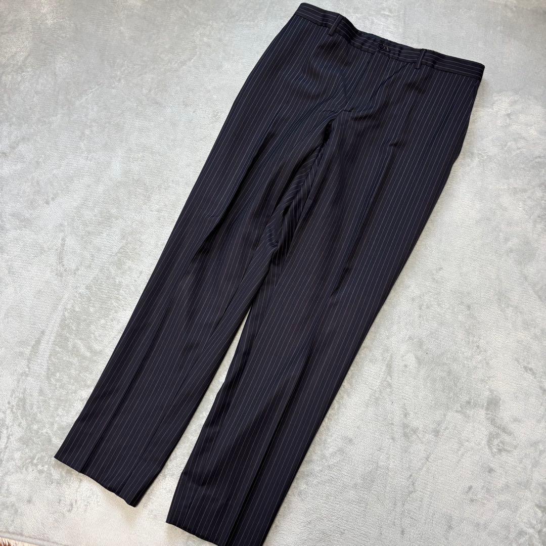 美品✨52 XXL位 ジョルジオアルマーニ セットアップスーツ ストライプ 紺