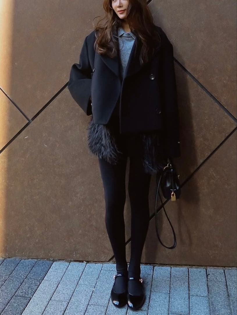 prankproject 新作裾ファーコートfarlayeredpea coat