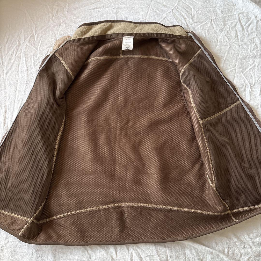 00s パタゴニア フリースベスト ベージュ ブラウン レトロx 23045