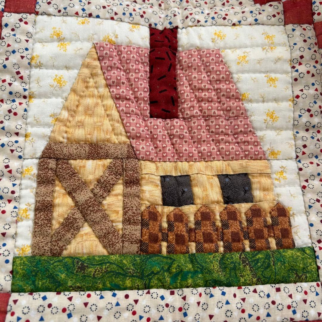 ハンドメイド パッチワーク ハウスタペストリー