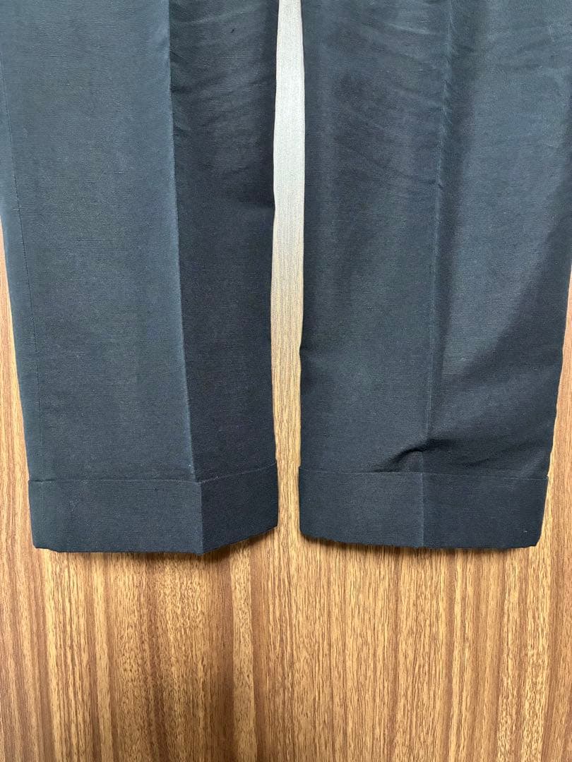 BERWICH SCOTCH 2プリーツ リネンコットン サイドアジャスター