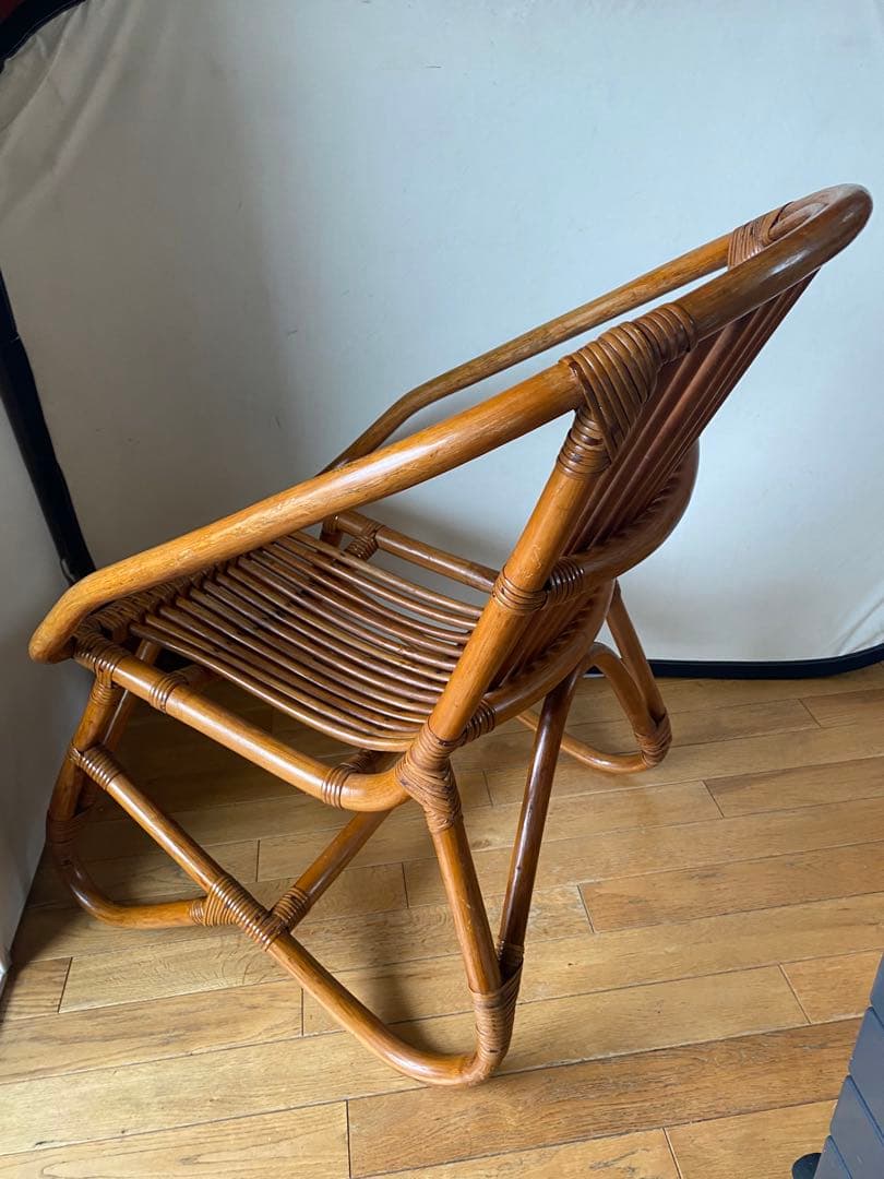 70s 80s ヴィンテージ ラタン チェア　希少　昭和 椅子 レトロ アジアン