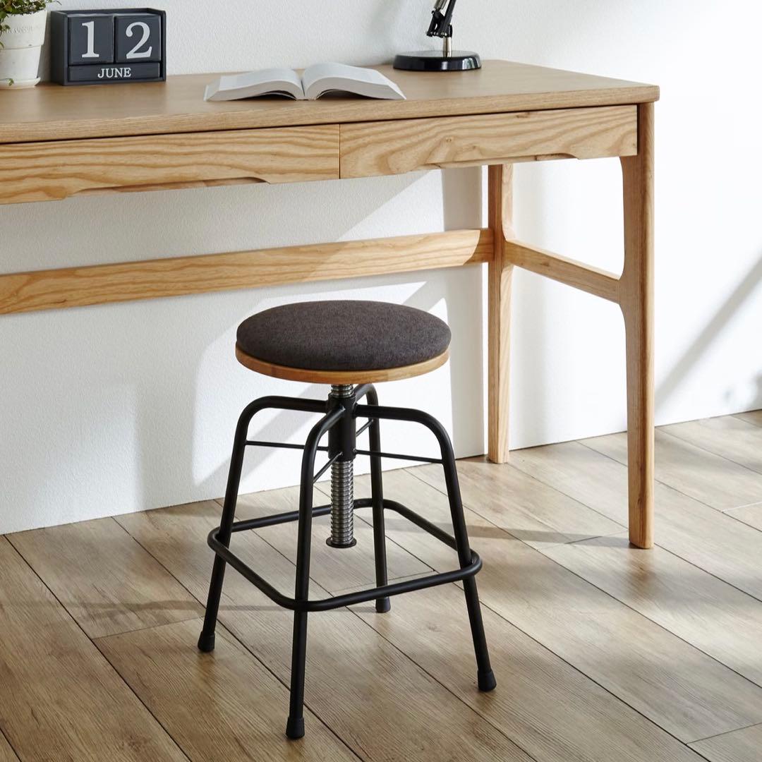 【MAYU】　【美品】Glam　ロースツール　昇降式ダイニングスツール