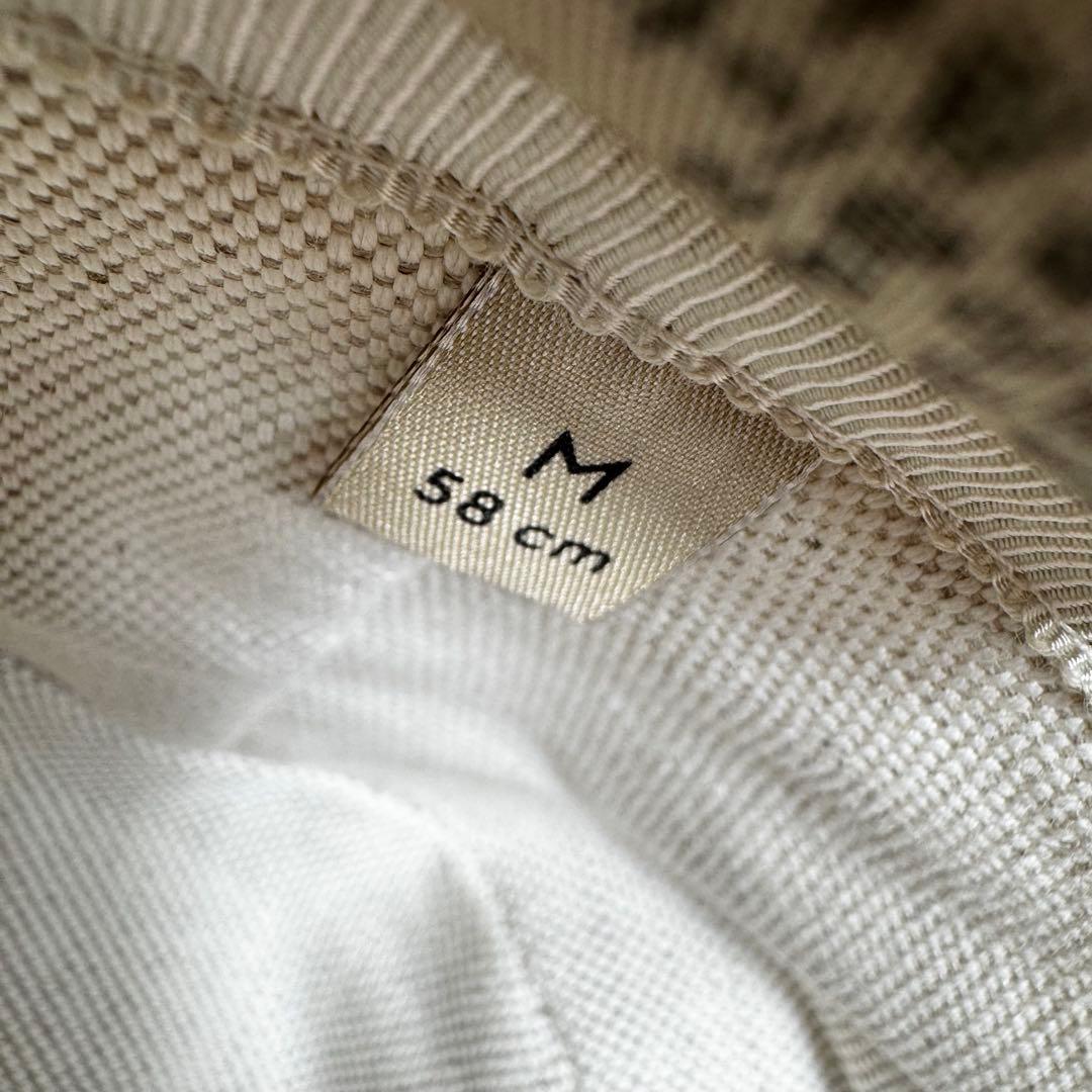 未使用級☆GUCCI バケットハット GGキャンバス Mサイズ アイボリー