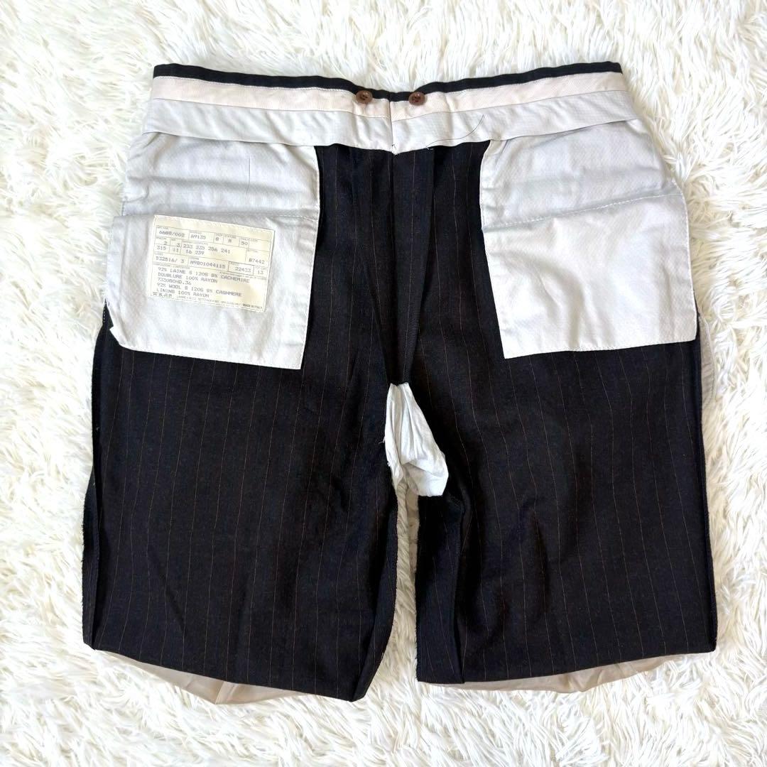 【美品】HERMES エルメス　カシミヤ混　ストライプ セットアップ　スーツ