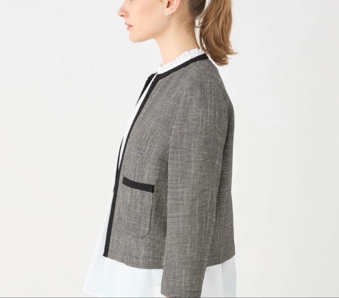 Ballsey TOMORROWLAND カラミ ノーカラー ジャケット