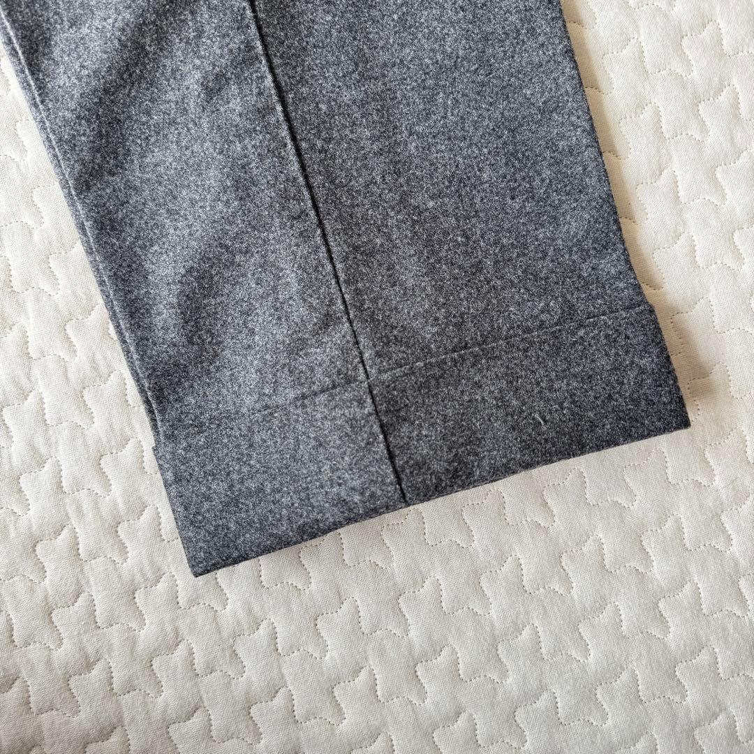 【極美品】ブリッラペルイルグストグレー フランネルスーツ ゼニア14micron