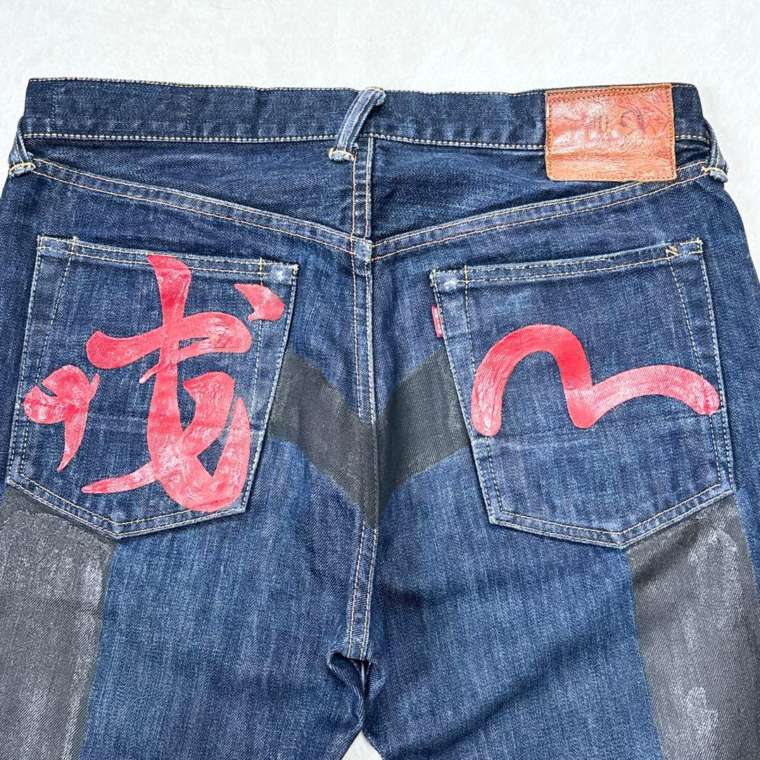 EVISU No.2 2005 大黒 ビックカモメ 赤耳 W33 デニム パンツ