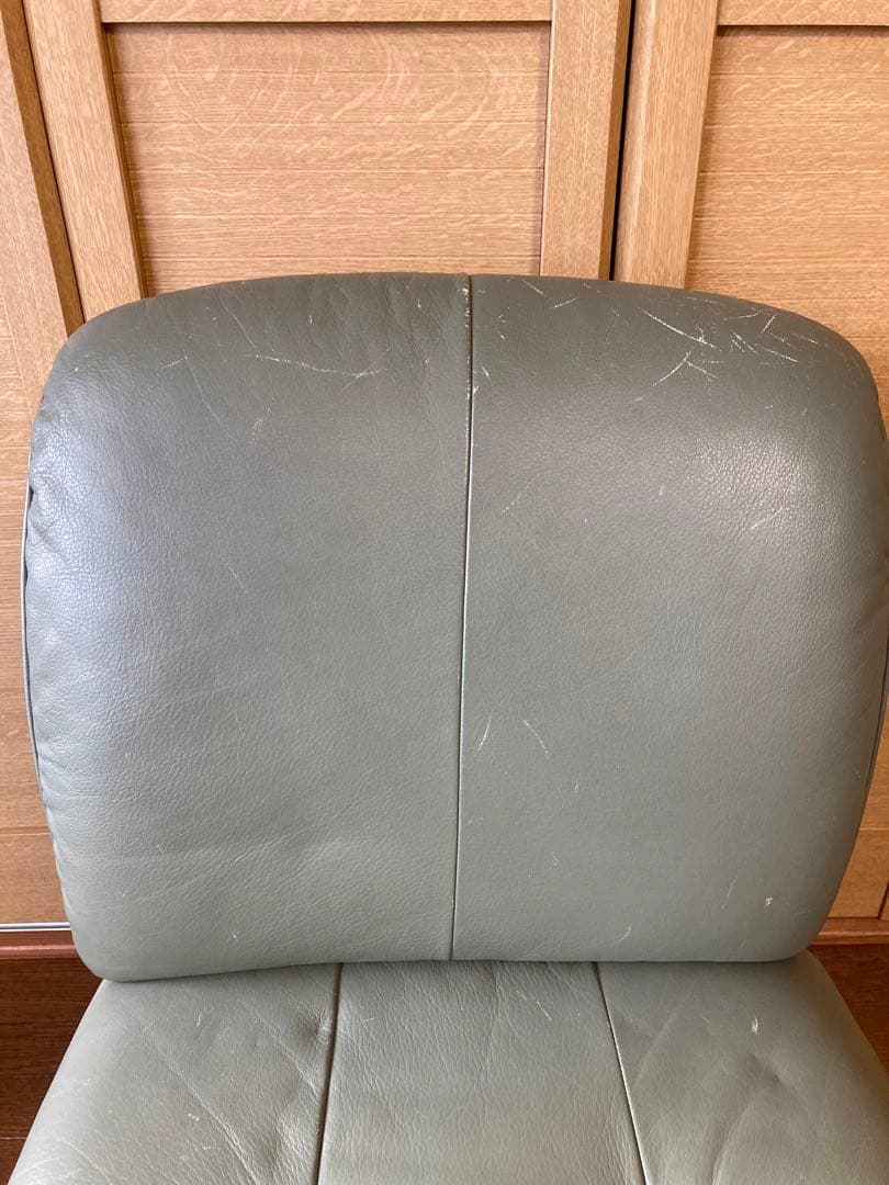 Karimoku 本革 ソファ 5点セット モジュールタイプ グリーン【送料込】