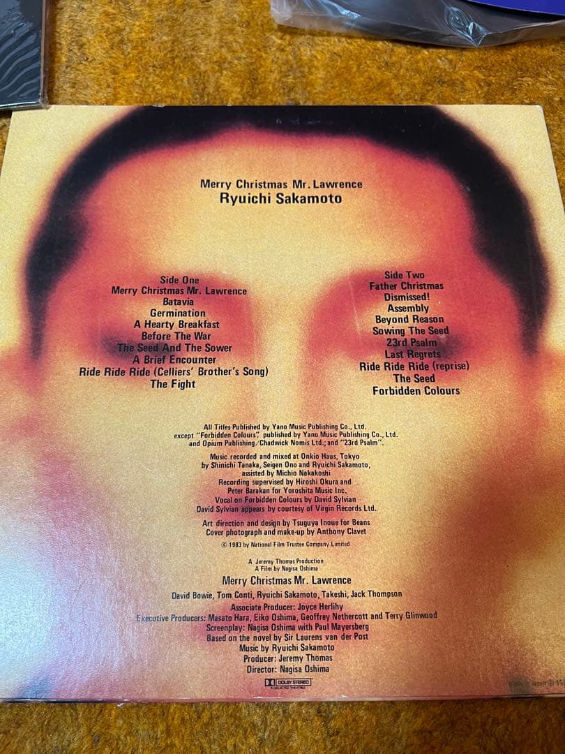 坂本龍一 BTTB/ウラBTTB /戦場のメリークリスマス/LPセット