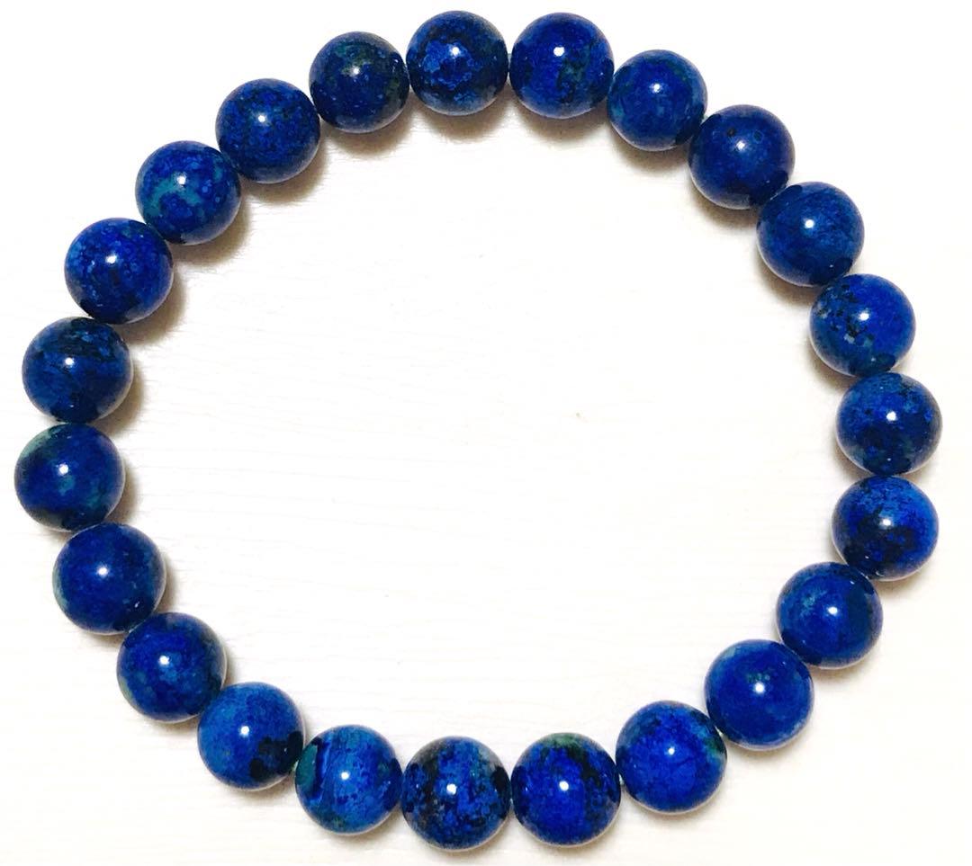 高品質　コンゴ産　アズロマラカイト　ブレスレット　天然石　アズライト　マラカイト