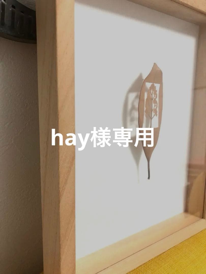 ✨稀少・美品/１点もの/Mitsuru Koga/葉っぱ/切り絵アート