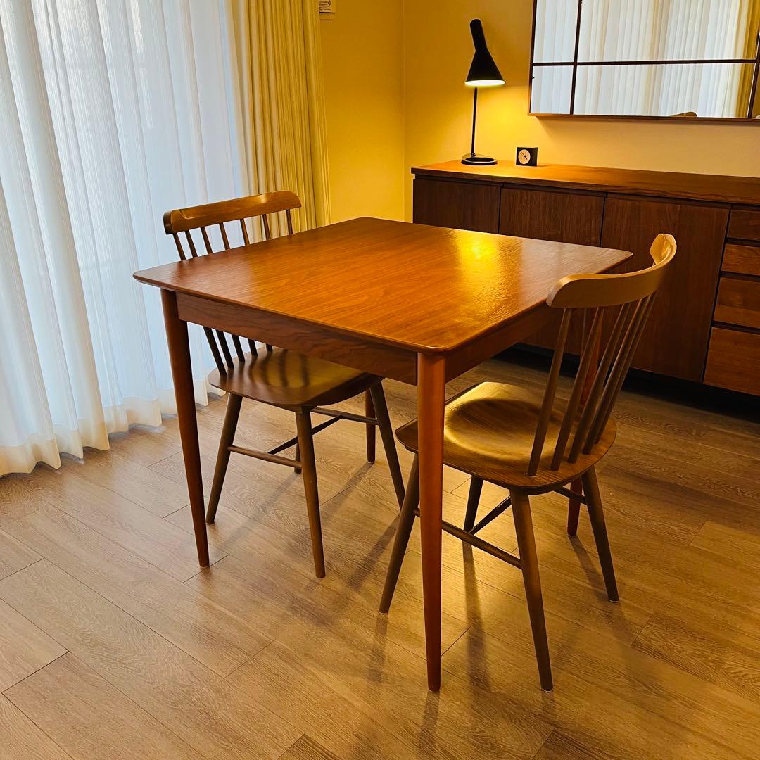 NOCE ブラウン 木製 正方形 ダイニングテーブル