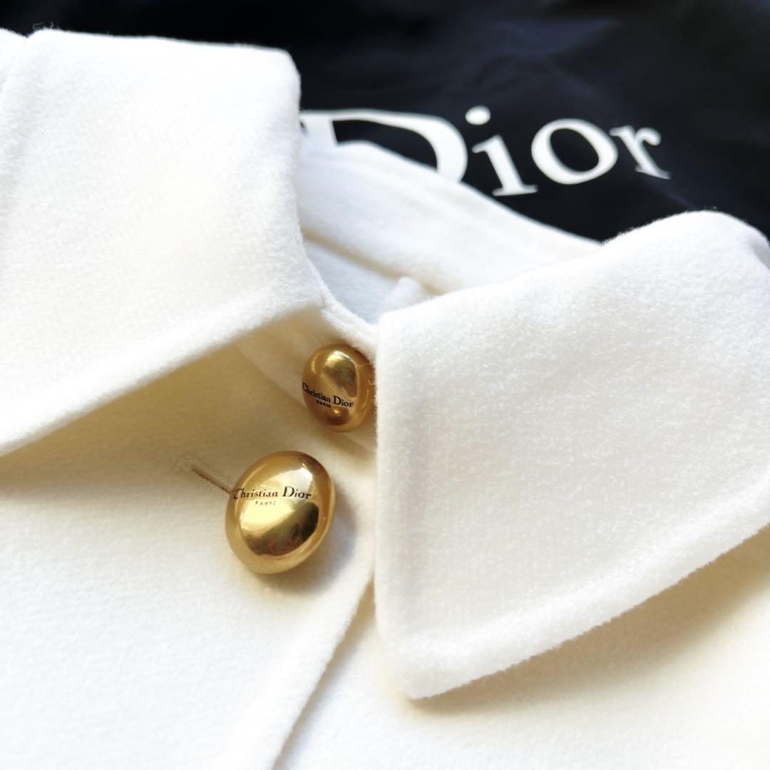 極美品　Christian Dior ディオール　ケープ　ダブルフェイス　コート
