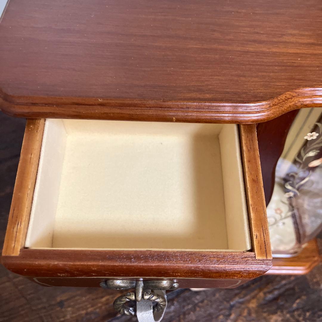 【タグ付き＊未使用】G-wood ジュエリーボックス　オルゴール　天然木　昭和