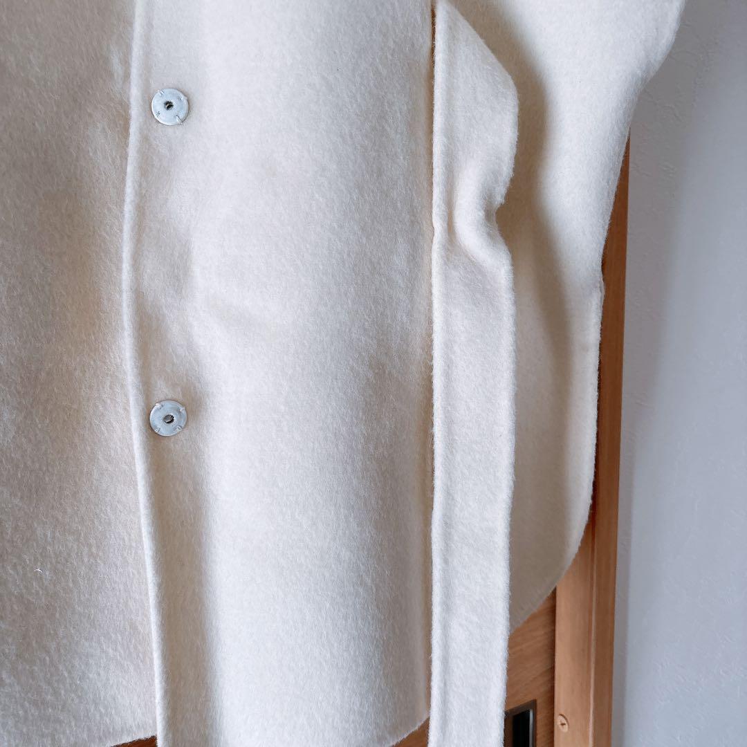 ウールカシミヤリバーポンチョコート