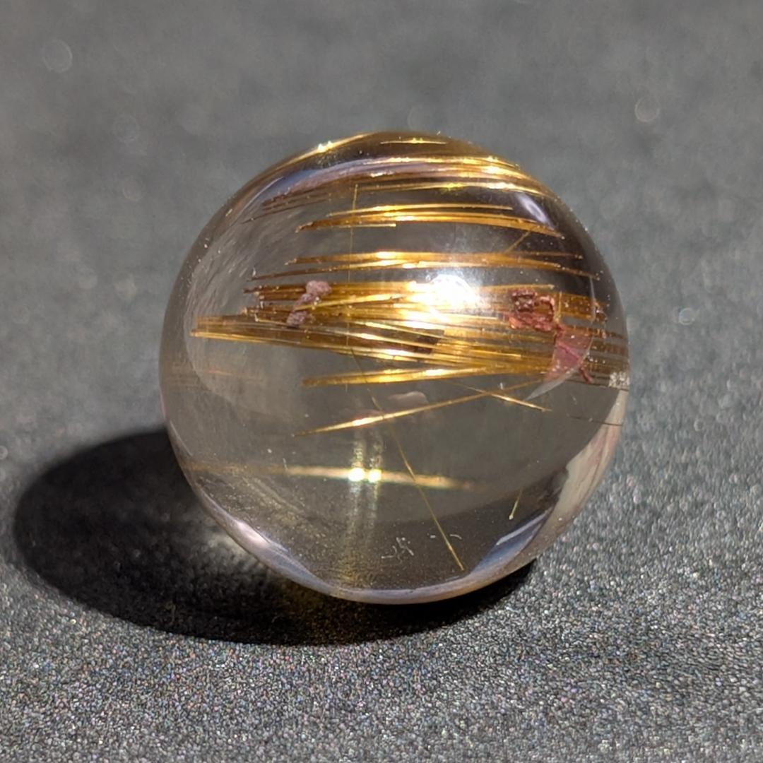 一点物 タイガータイチンルチルスフィア 18ミリ クリスタル台座 最強金運