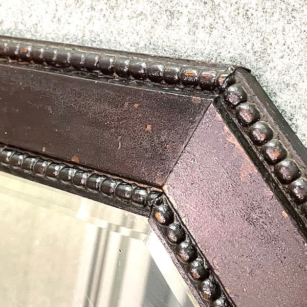 イギリスアンティーク　ウォールミラー　壁掛け鏡　木製フレーム