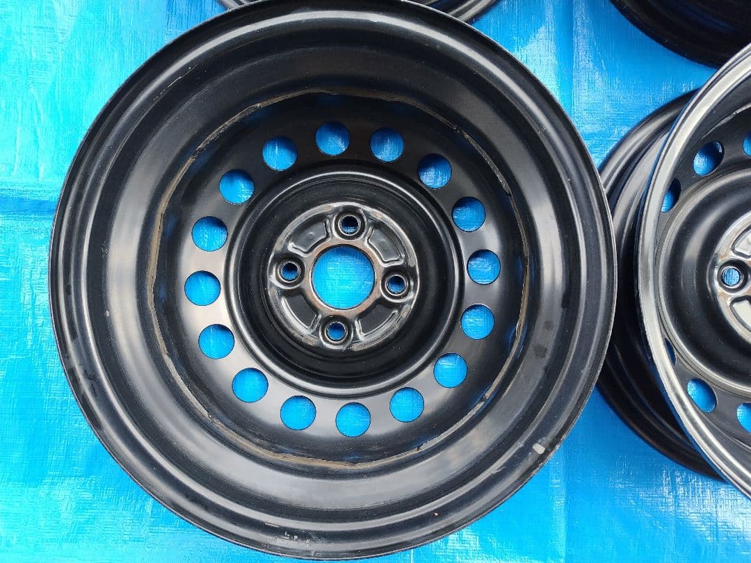 か*ん様 14インチ・スチールホイール4本、三菱純正、4H-100㎜、送料込み