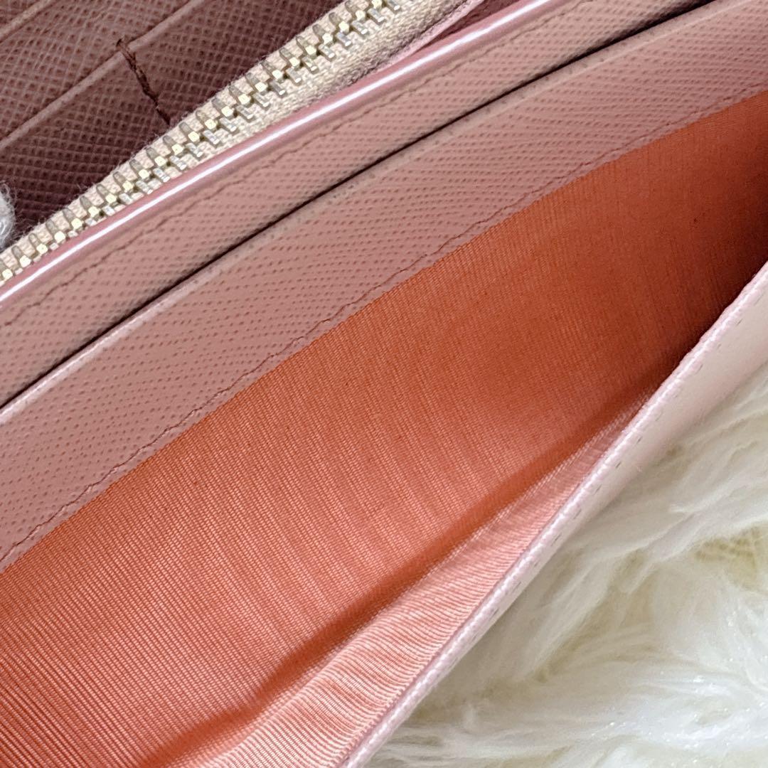 美品✨PRADA プラダ サフィアーノシャイン 長財布1MH132 ピンク