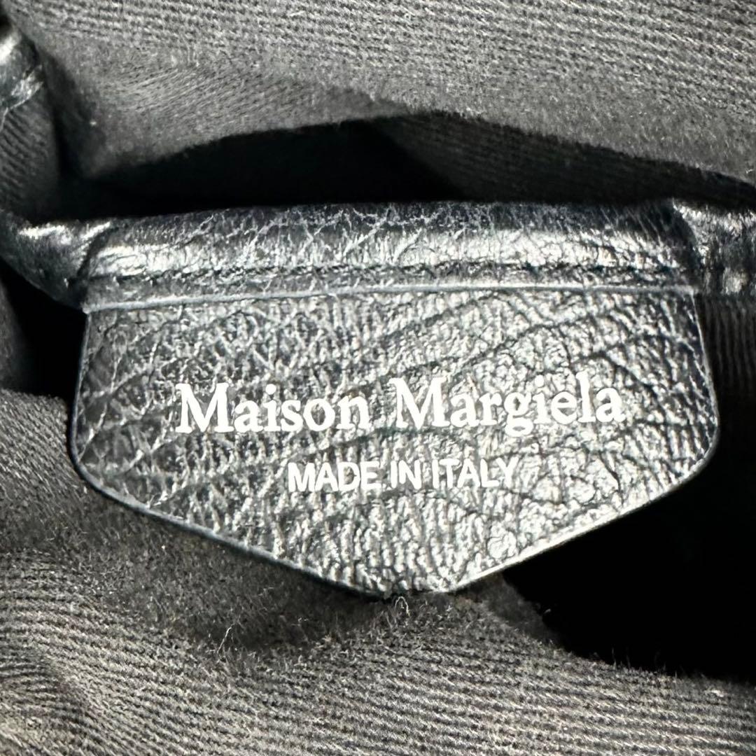 美品 メゾンマルジェラ レザー 2WAY ショルダーバッグ チェーン 5ac 黒