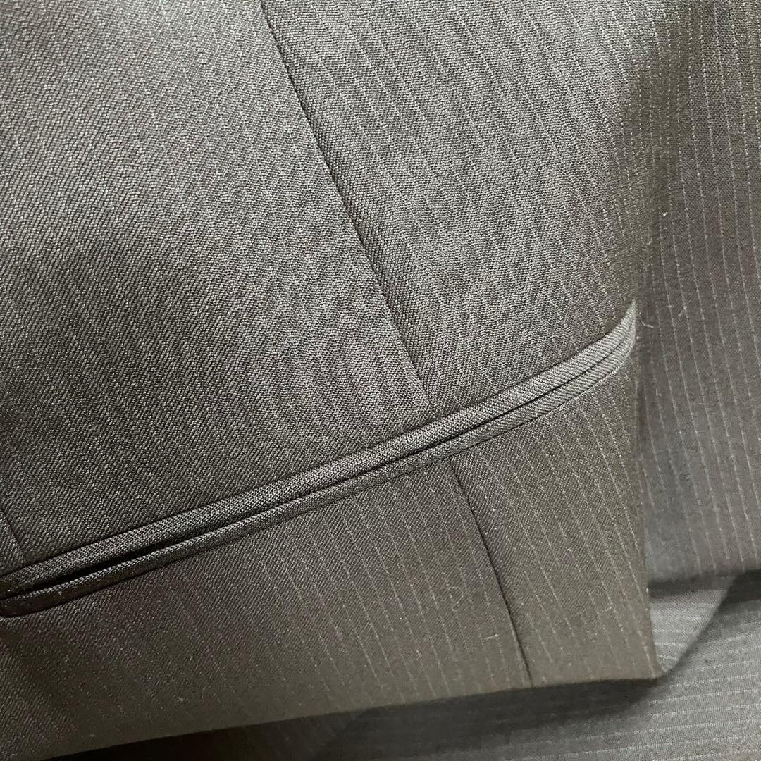 美品HUGO BOSSヒューゴボス ダークグレー ストライプ セットアップスーツ