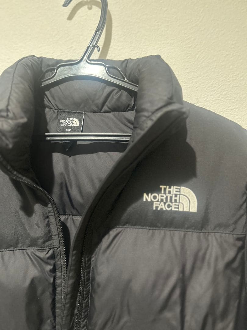 ノースフェイス　150 黒　ダウン　子ども　レディース　S ジュニア　上着