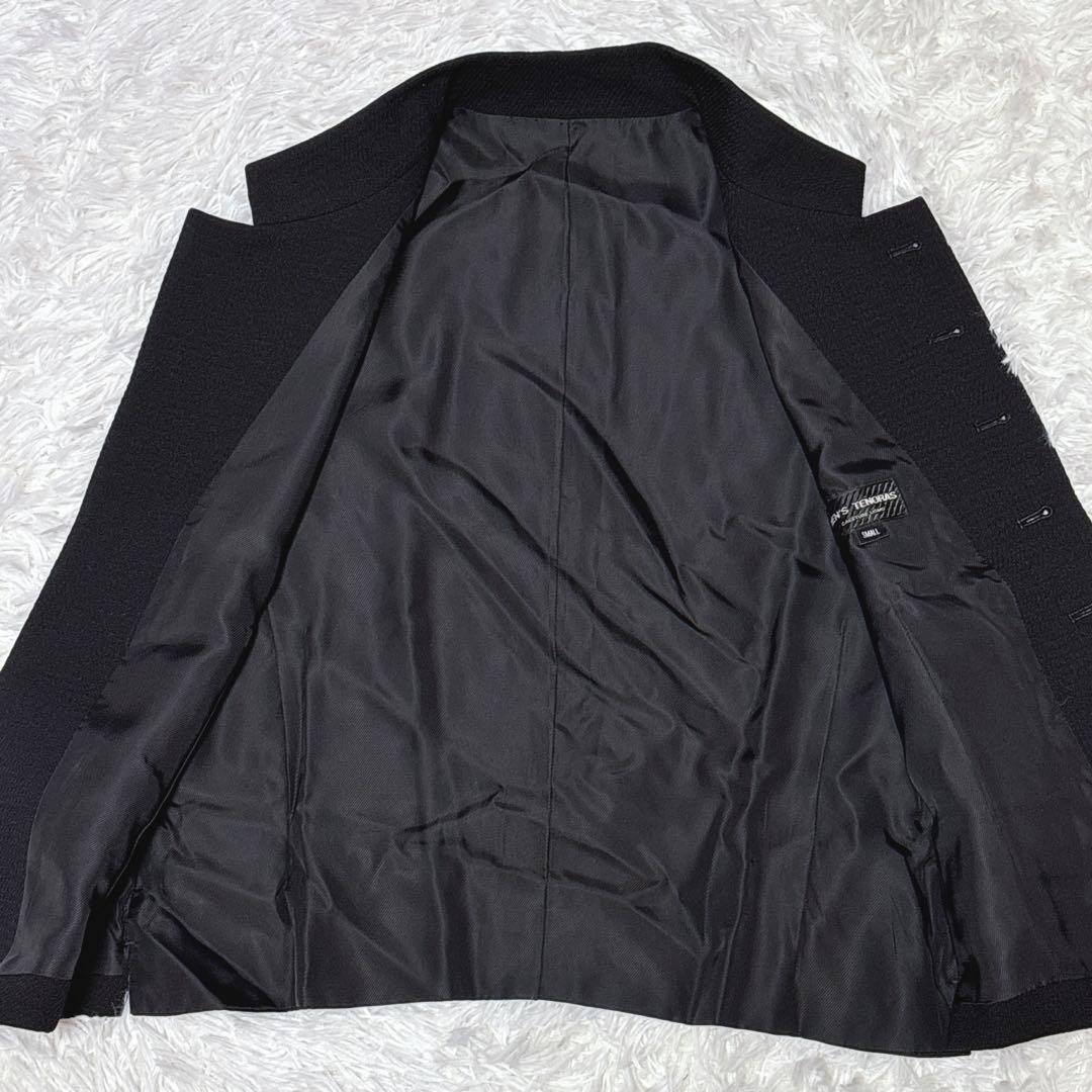 希少 マオカラー✨メンズティノラス 3ピーススーツ 黒 Sサイズ