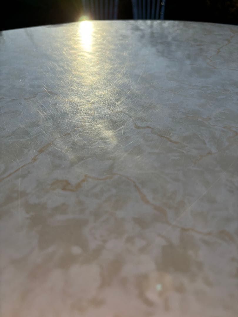 飛騨家具　WINDS太平 ホワイト楕円形ダイニングテーブル 大理石調デコラトップ