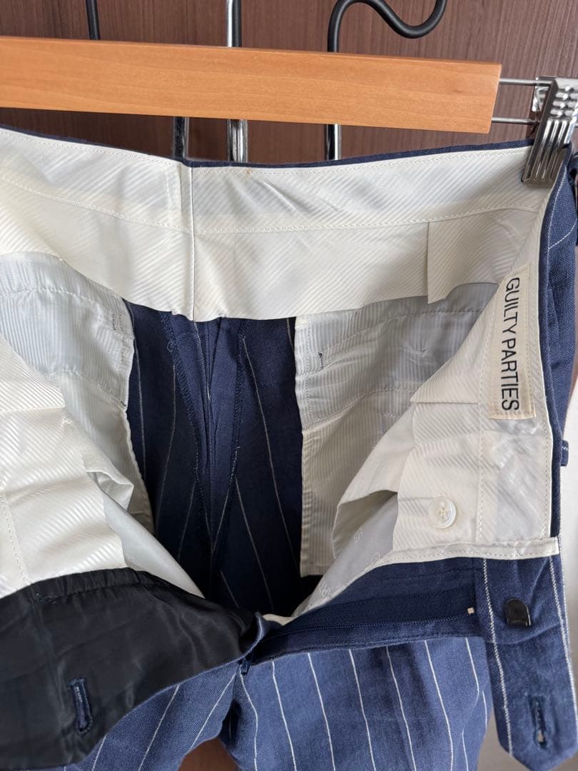 ワコマリア ネイビー ストライプ スーツ　3ピース　セットアップ