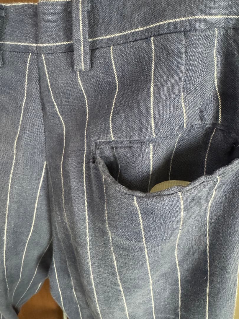 ワコマリア ネイビー ストライプ スーツ　3ピース　セットアップ