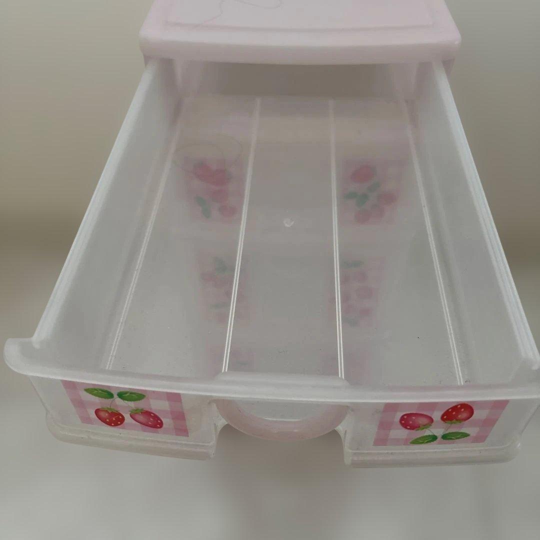 希少 1999年製 ハローキティ 4段チェスト いちご 平成レトロ サンリオ