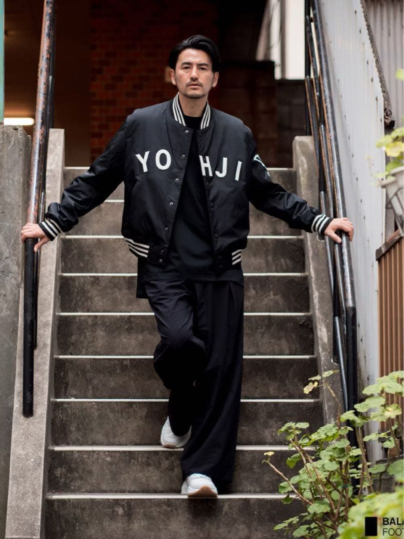 Y-3 スタジャン ボンバージャケット　ブラック Lサイズ