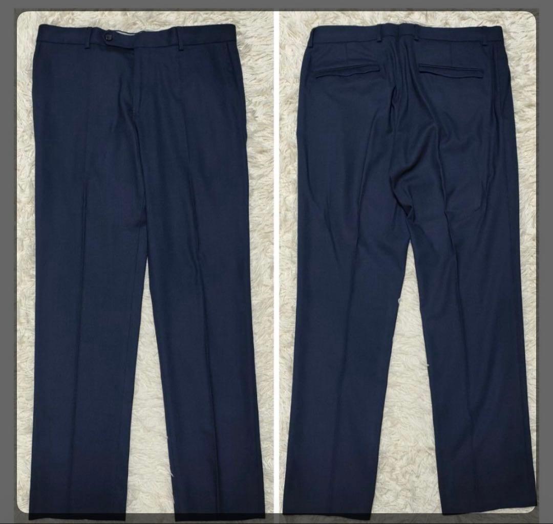 【極美品】未使用級 ZARA ザラ スーツ シングル 2B 総裏地 紺 XL位