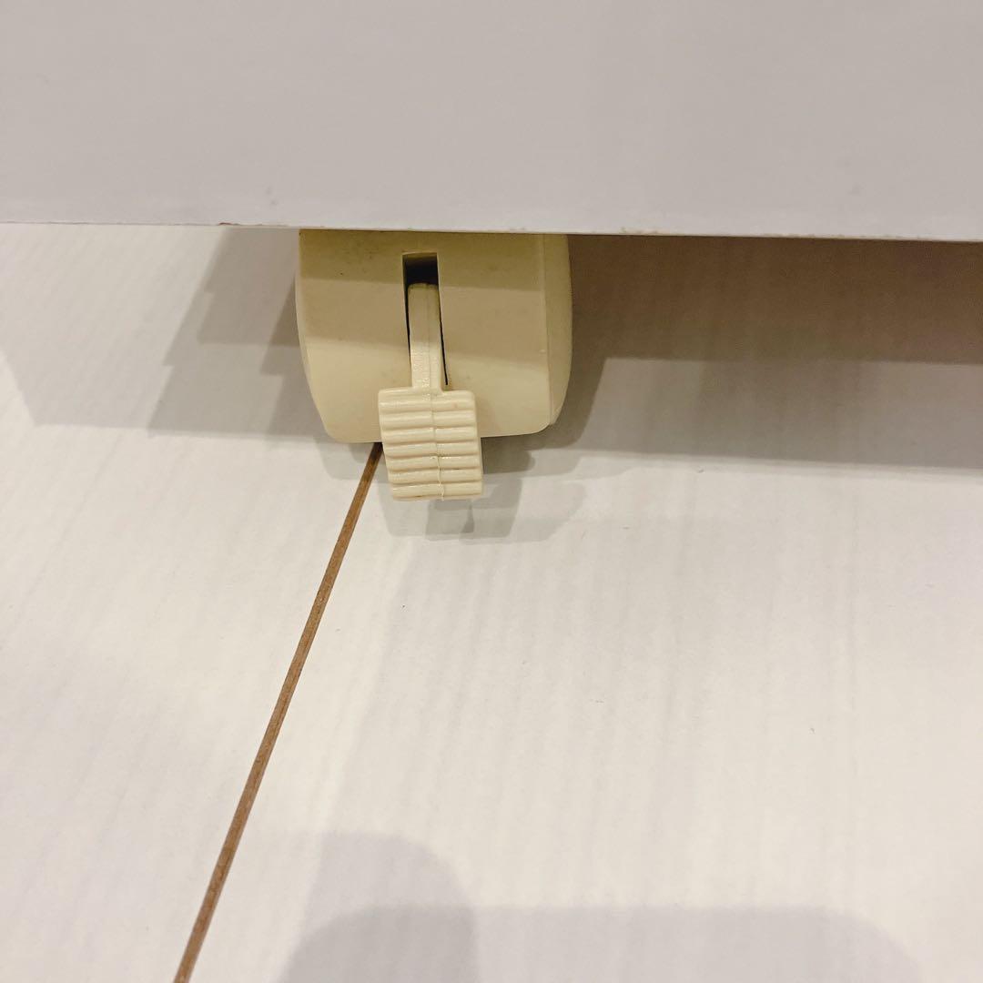 完成品 ニトリ 分別ペール付きキッチンボード ゴミ箱 ペールカウンター ホワイト