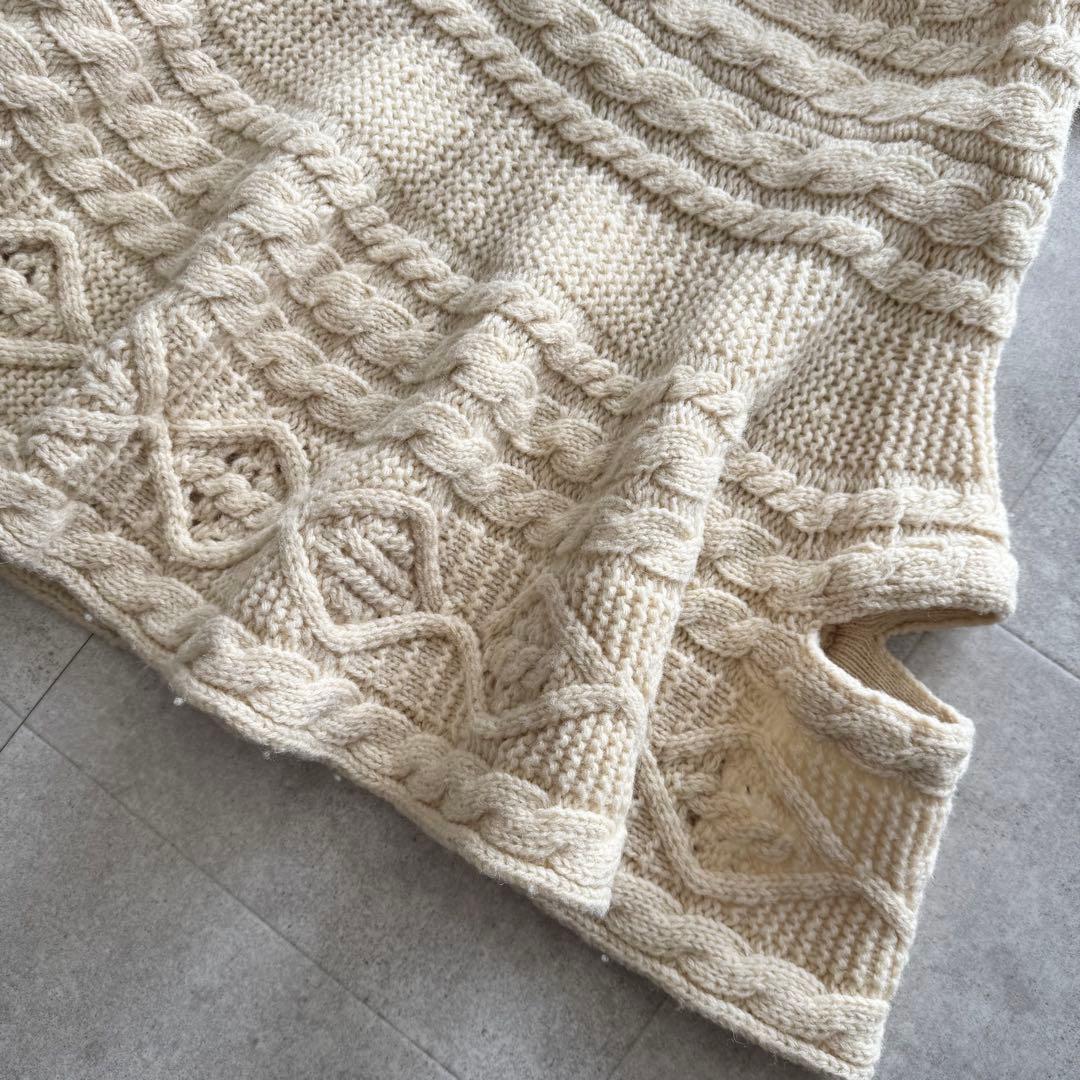 トリココムデギャルソン　ニットポンチョ　セーラーカラー　アイボリー　アーカイブ